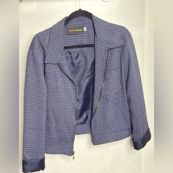 Harris wallace Blue Checkered Jacket - Picture 1 of 6